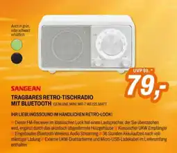 Expert Sangean Tragbares Retro-Tischradio mit Bluetooth Angebot