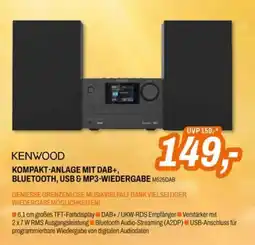 Expert Kenwood Kompakt-Anlage mit DAB+, Bluetooth, USB & MP3-Wiedergabe Angebot