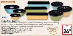 Maximarkt Farbenfrohe Backform RIESS Angebot