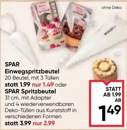 Maximarkt SPAR Spritzbeutel Angebot