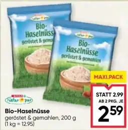 Maximarkt Natur pur Bio-Haselnüsse Angebot