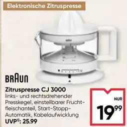 Maximarkt Braun Zitruspresse CJ 3000 Angebot