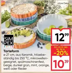 Maximarkt Tarteform SIMPEX COLOR Angebot