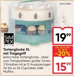 Maximarkt SimPex Color Tortenglocke XL Angebot