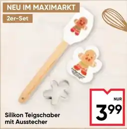 Maximarkt Silikon Teigschaber mit Ausstecher Angebot