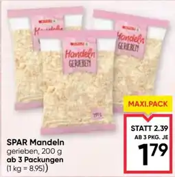 Maximarkt SPAR Mandeln gerieben Angebot