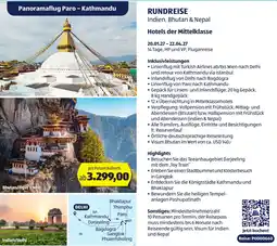 Hofer Reisen Rundreise Indien, Bhutan & Nepal Angebot