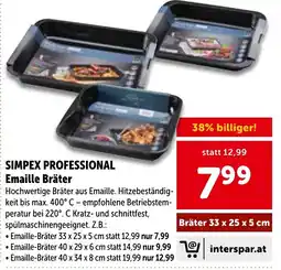 Interspar Simpex Professional Emaille Bräter Angebot