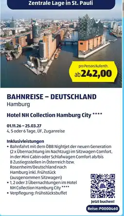 Hofer Reisen BAHNREISE - DEUTSCHLAND Hamburg Angebot
