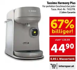 Interspar Tassimo Harmony Plus Angebot