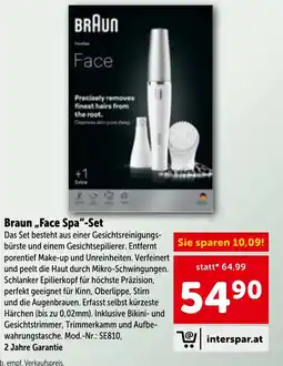Interspar Braun „Face Spa“-Set Angebot