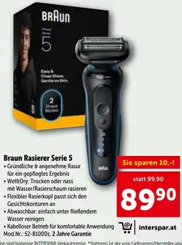 Interspar Braun Rasierer Serie 5 Angebot