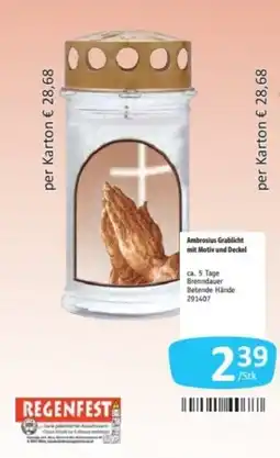 Kastner Ambrosius Grablicht mit Motiv und Deckel Angebot