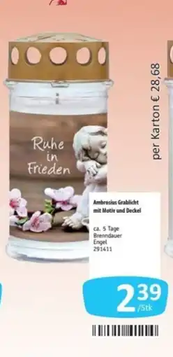 Kastner Ambrosius Grablicht mit Motiv und Deckel Angebot