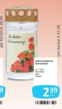 Kastner Ambrosius Grablicht mit Motiv und Deckel Angebot