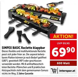 Interspar SIMPEX BASIC Raclette klappbar Angebot