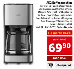 Interspar AEG Kaffeemaschine Angebot