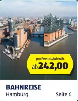 Hofer Reisen BAHNREISE Hamburg Angebot