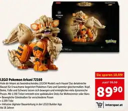 Interspar LEGO Pokemon Arkani 72160 Angebot