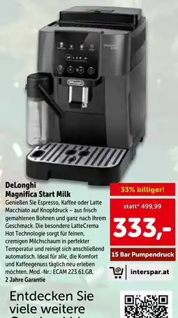 Interspar DeLonghi Magnifica Start Milk Angebot