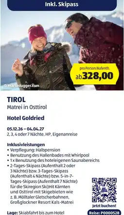Hofer Reisen TIROL Matrei in Osttirol Angebot