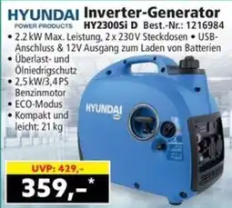 Norma Hyundai Inverter-Generator HY2300Si D Angebot