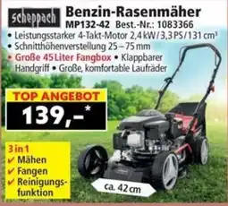 Norma Scheppach Benzins-Rasenmäher MP132-42 Angebot