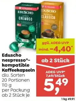 ADEG Eduscho nespresso®-kompatible Kaffee kapseln Angebot