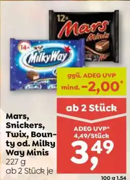 ADEG Mars, Snickers, Twix, Bounty od. Milky Way Minis Angebot