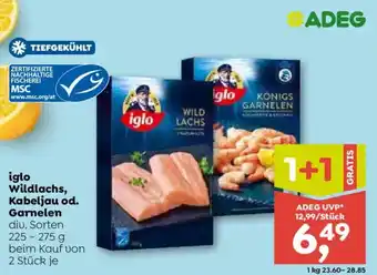 Iglo Wildlachs, Kabeljau od. Garnelen