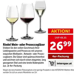 Interspar Riedel Wein- oder Proseccogläser Angebot
