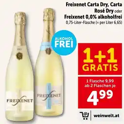 Interspar Freixenet Carta Dry, Carta Rosé Dry oder Freixenet 0,0% alkoholfrei Angebot