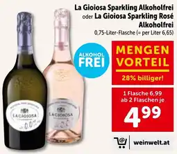 Interspar La Gioiosa Sparkling Alkoholfrei oder La Gioiosa Sparkling Rosé Alkoholfrei Angebot