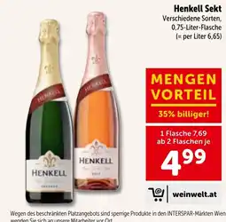 Interspar Henkell Sekt Angebot