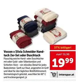 Interspar Vossen x Silvia Schneider Handtuch 2er-Set oder Duschtuch Angebot