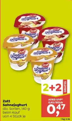 ADEG Zott Sahnejoghurt Angebot