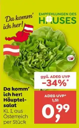 ADEG Da komm' ich her! Häuptel-salat Angebot