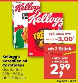 ADEG Kellogg's Cerealien od. Cornflakes Angebot