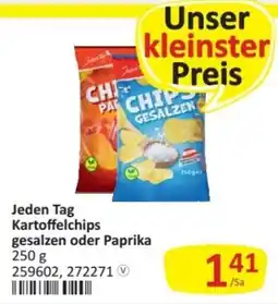 Kastner Jeden Tag Kartoffelchips gesalzen oder Paprika Angebot