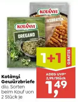 ADEG Kotányi Gewürzbriefe Angebot