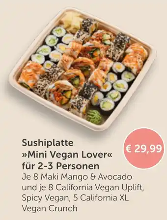 Sushiplatte »Mini Vegan Lover«