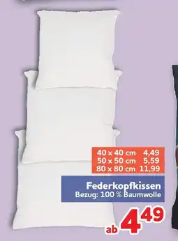 Center Shop Federkopfkissen Angebot
