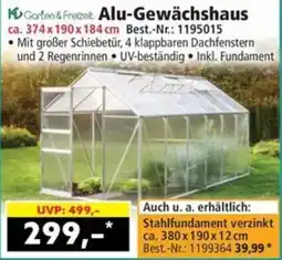 Norma Alu-Gewächshaus Angebot