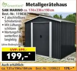 Norma GreenYard Metallgerätehaus SAN MARINO Angebot