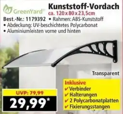 Norma GreenYard Kunststoff-Vordach Angebot
