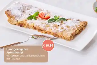 Handgezogener Apfelstrudel