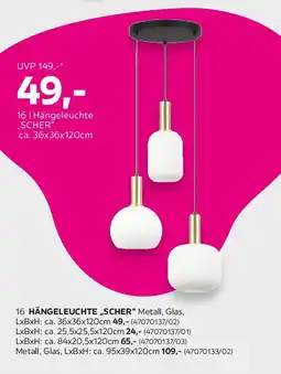 Mömax Hängeleuchte ,,SCHER' Angebot