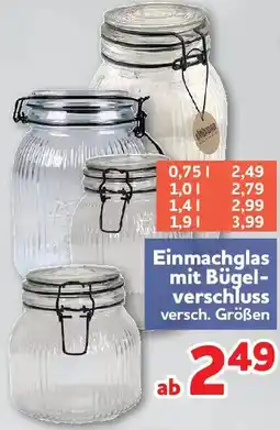Center Shop Einmachglas mit Bügelverschluss Angebot