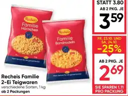 Maximarkt Recheis Familie 2-Ei Teigwaren Angebot