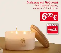 KiK Duftkerze mit Holzdocht Angebot